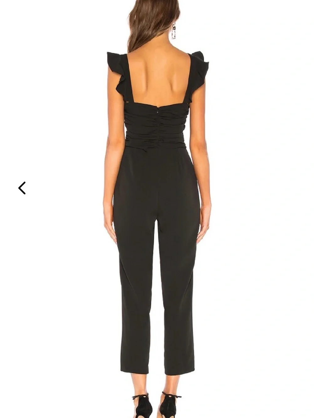 Lovers + Friends Black Knox Flutter Sleeve Jumpsuit | S